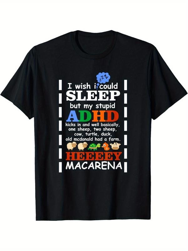 [100% Cotton] graphic tees I Wish I could Sleep But My Stupid ADHD Kicks In T-shirt Comfortable Hoodie, Sweatshirt