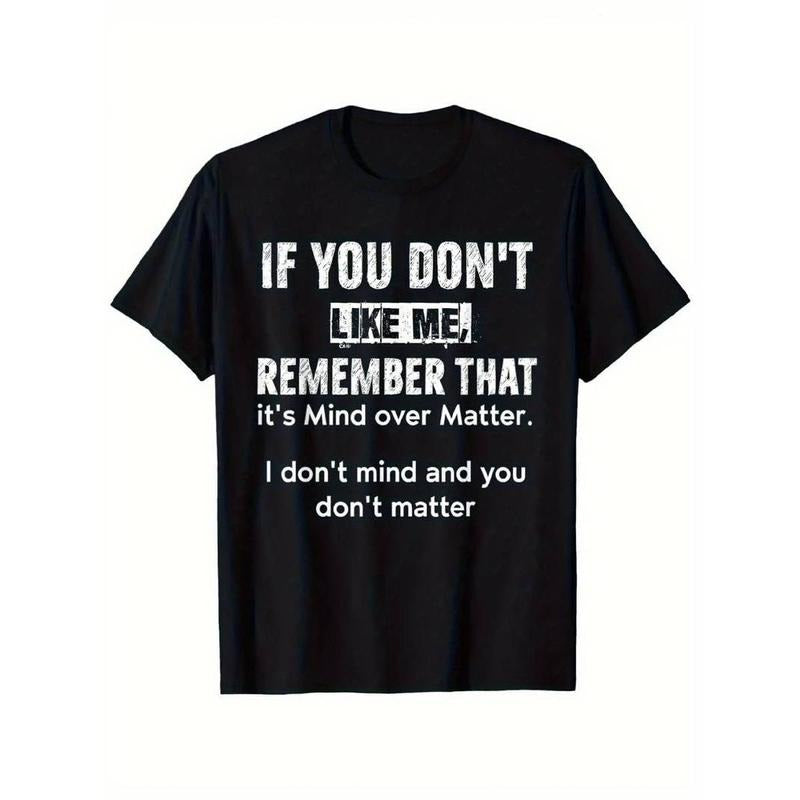[100% Cotton] graphic tees Mind Over Matter Cotton Crew Graphic Retro Unisex Short Sleeve Funny T-Shirt Hoodie, Sweatshirt