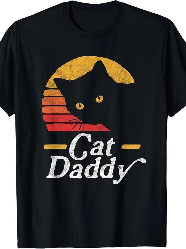 [100% Cotton] graphic tees Vintage 80s Style Distress Cat T-shirt - Cat Daddy - Hoodie, Sweatshirt | HypeDripTees.com