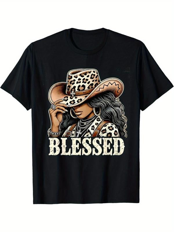 [100% Cotton] graphic tees Vintage African Christian Woman Retro Black Western Cowgirl T-Shirt Hoodie, Sweatshirt
