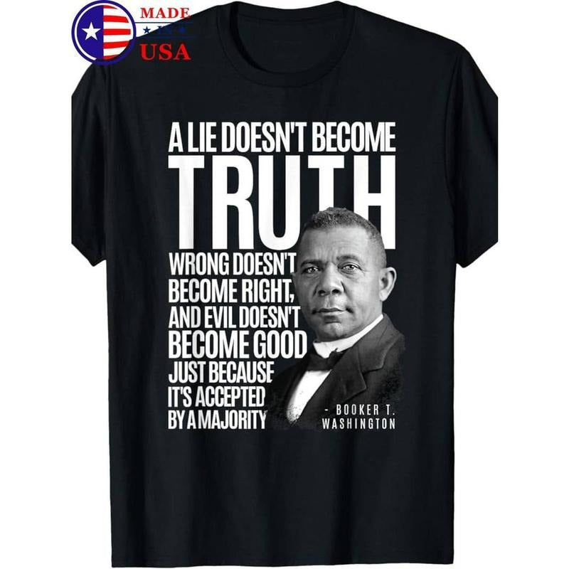 [100% Cotton] graphic tees Vintage Booker T. Washington Quote Cotton T-Shirt, 100% Made in USA Hoodie, Sweatshirt