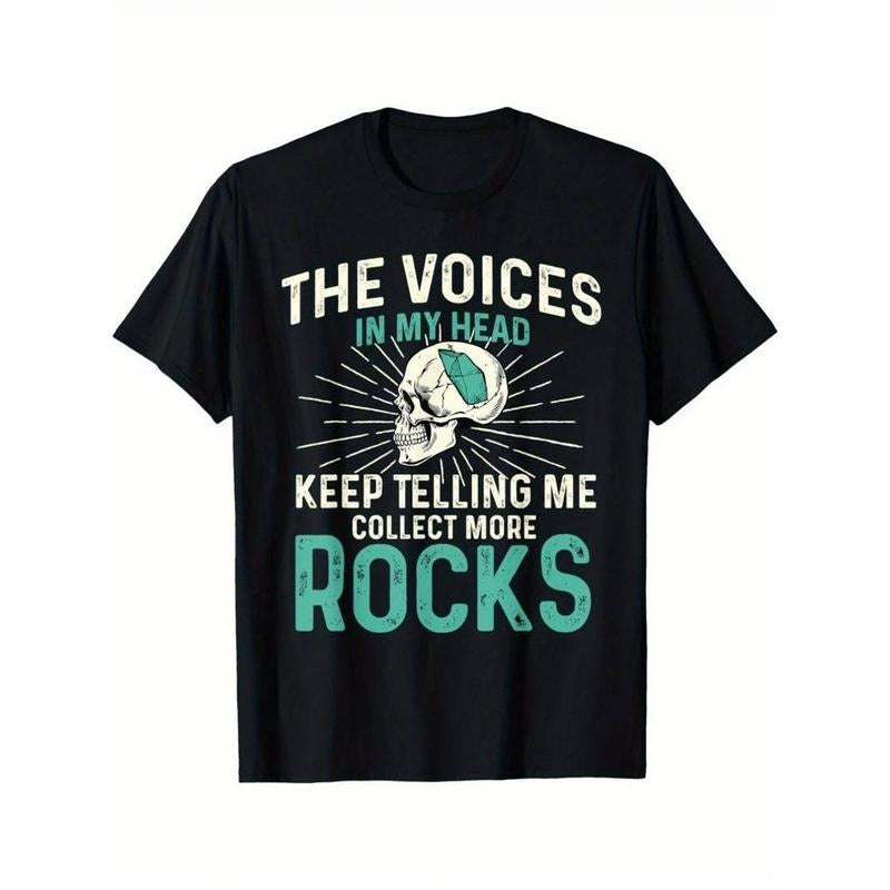 [100% Cotton] graphic tees Voice in My Head-Rock Collector Crystal Hole Hunter Geology T-shirt Hoodie, Sweatshirt