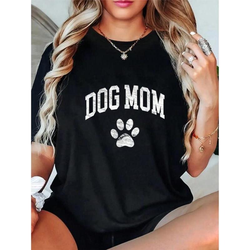 100% Cotton 100% Cotton Dog Mom - Vintage Distressed Design - Funny Dog Paw T-Shirt Hoodie, Sweatshirt | HypeDripTees.com