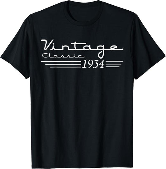 100% Cotton 90 Year Old Gifts Vintage 1934 90th Men Women 90th Birthday T-Shirt