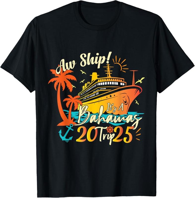 100% Cotton Aw Ship It's A Bahamas Trip 2025 Bahamas Cruise 2025 T-Shirt Hoodie, Sweatshirt | HypeDripTees.com