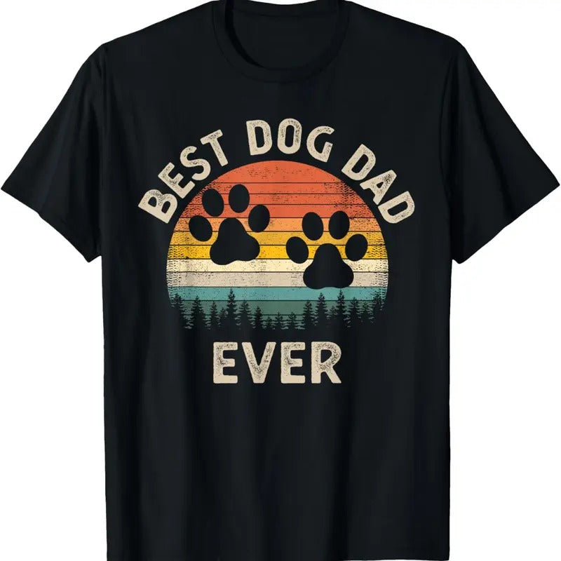 100% Cotton Best Dog Dad Ever Vintage Father's Day Dog Lover T-Shirt Hoodie, Sweatshirt | HypeDripTees.com