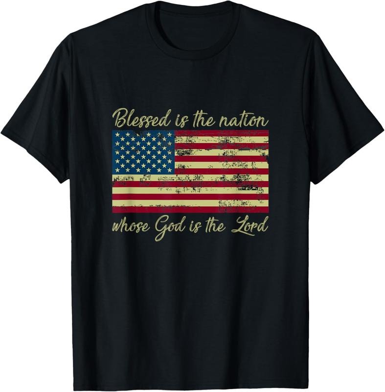 100% Cotton Blessed Is The Nation Whose God Is The Lord Prayer T-Shirt Hoodie, Sweatshirt | HypeDripTees.com