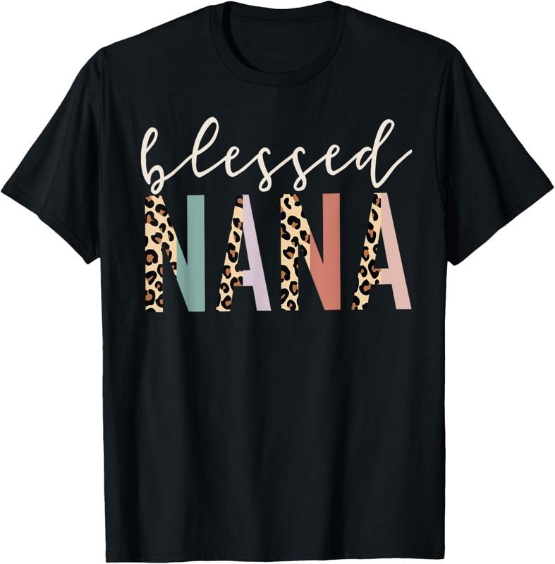 100% Cotton Blessed Nana Cute Leopard Print T-Shirt Hoodie, Sweatshirt | HypeDripTees.com