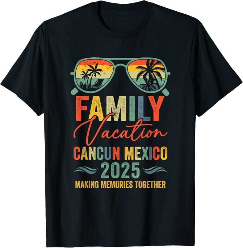 100% Cotton Cancun Mexico Vacation 2025 Matching Family Group Summer T-Shirt Hoodie, Sweatshirt | HypeDripTees.com
