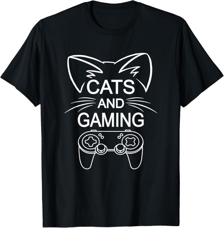 100% Cotton Cats And Gaming Funny Cat Lover Gaming Gift Gamer T-Shirt Hoodie, Sweatshirt | HypeDripTees.com