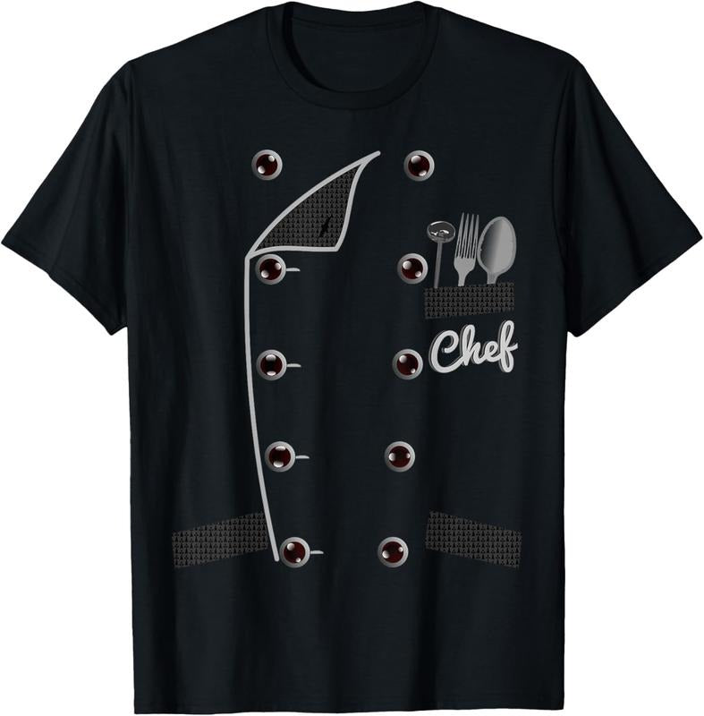 100% Cotton Chef TShirt Uniform Jacket Faux Funny Cook Shirt for Cooking T-Shirt Hoodie, Sweatshirt | HypeDripTees.com