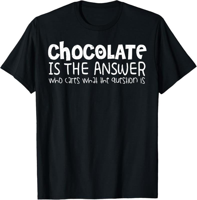 100% Cotton Chocolate Lover Funny - Chocolate Is The Answer T-Shirt Hoodie, Sweatshirt | HypeDripTees.com