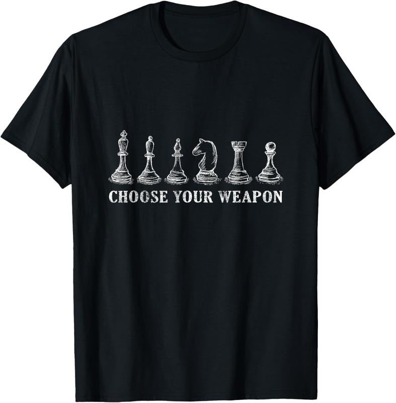 100% Cotton Choose Your Weapon Chess T-Shirt Retro Vintage Gift Hoodie, Sweatshirt | HypeDripTees.com