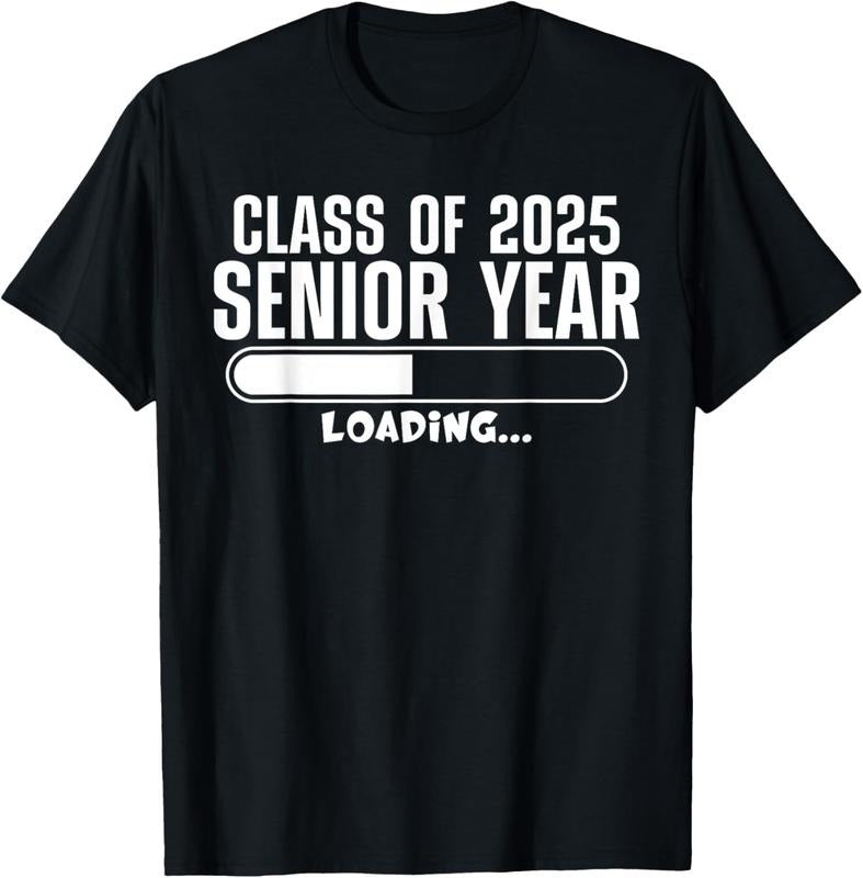 100% Cotton Class of 2025 Senior Year Loading Funny Senior 2025 T-Shirt Hoodie, Sweatshirt | HypeDripTees.com