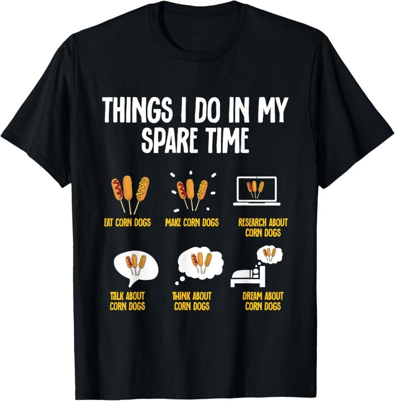 100% Cotton Corn Dog Things I Do In My Spare Time Corndog T-Shirt Hoodie, Sweatshirt | HypeDripTees.com