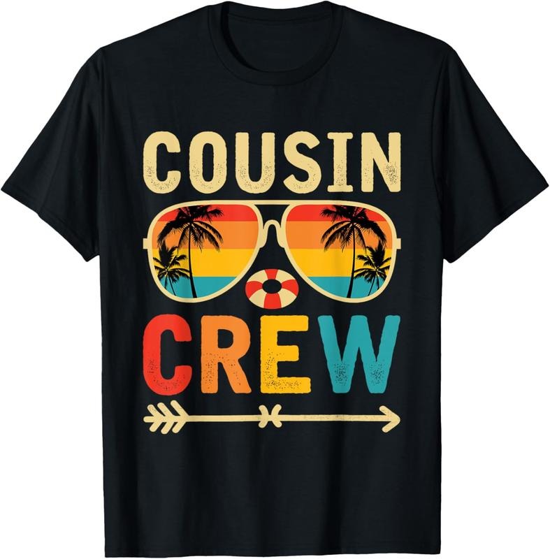 100% Cotton Cousin crew 2025 Summer Vacation Beach Family Trips Matching T-Shirt Hoodie, Sweatshirt | HypeDripTees.com