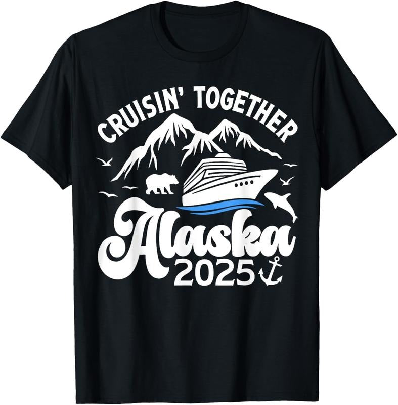 100% Cotton Cruising Alaska Together 2025 Cruise Trip Vacation Matching T-Shirt Hoodie, Sweatshirt | HypeDripTees.com
