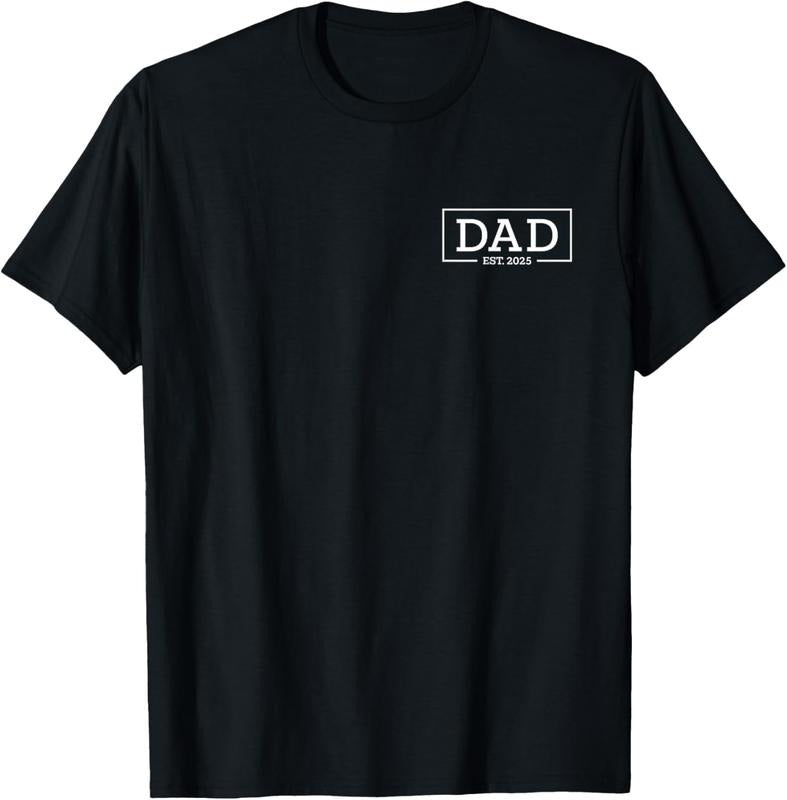 100% Cotton Dad Est 2025 New Dad, Promoted To Dad 2025 First-Time Dad T-Shirt Hoodie, Sweatshirt | HypeDripTees.com