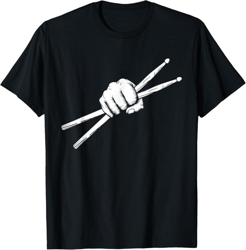 100% Cotton Drumsticks Drummer - Drumset Drums Gift T-Shirt Hoodie, Sweatshirt | HypeDripTees.com