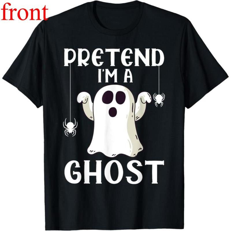 100% Cotton Fashion Garment Funny Pretend I'm A Ghost Lazy Halloween Costume T-Shirt Hoodie, Sweatshirt | HypeDripTees.com