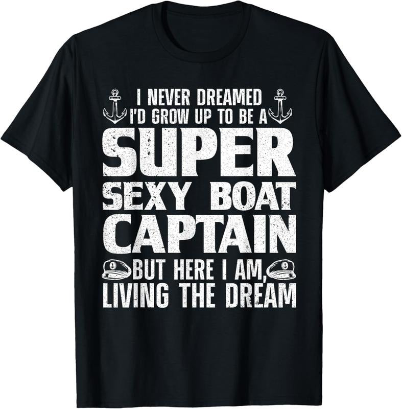 100% Cotton Funny Boat Captain Design For Men Women Boating Boat Captain T-Shirt Hoodie, Sweatshirt | HypeDripTees.com