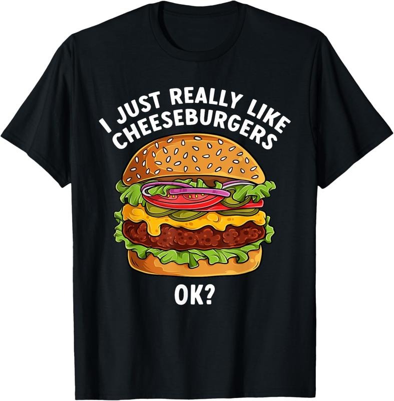 100% Cotton Funny Cheeseburger Hamburger Art Food Burger Lover T-Shirt Hoodie, Sweatshirt | HypeDripTees.com