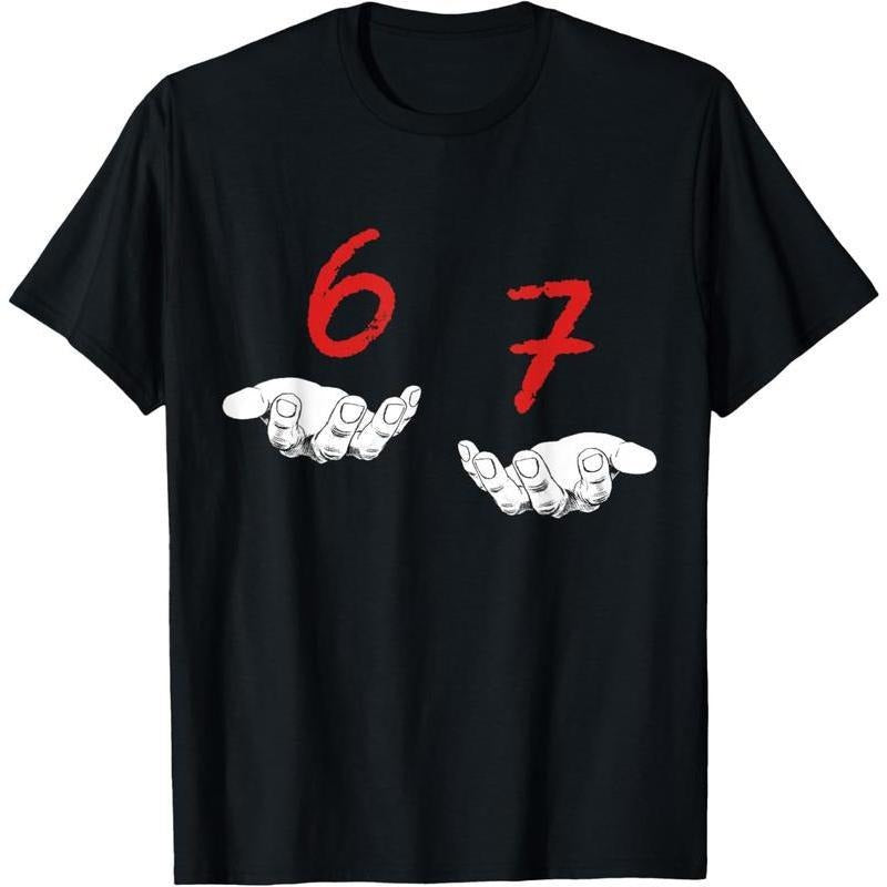 [100% Cotton]Funny Hands Six Seven 6 7 Meme Gen Alpha Slang T-Shirt Hoodie, Sweatshirt | HypeDripTees.com