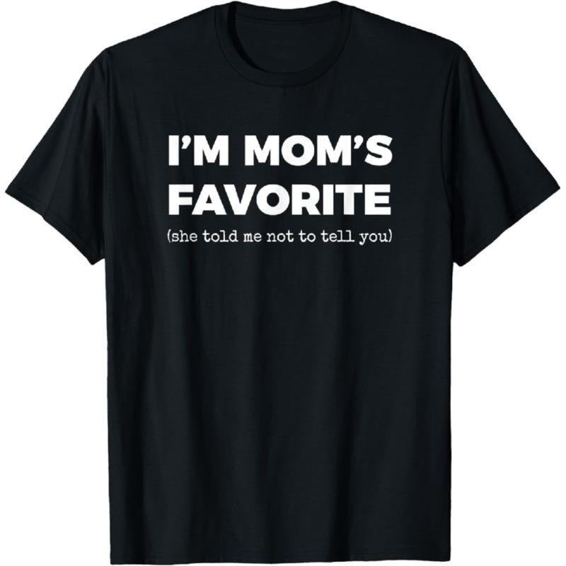 100% Cotton Funny Moms Favorite Son Daughter I'm Mom's Favorite T-Shirt Golf Gift T-Shirt For Men and Women Hoodie,...