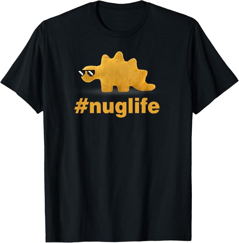 100% Cotton Funny Saying Nuglife Funny Dinosaur Nugget T-Shirt Hoodie, Sweatshirt | HypeDripTees.com