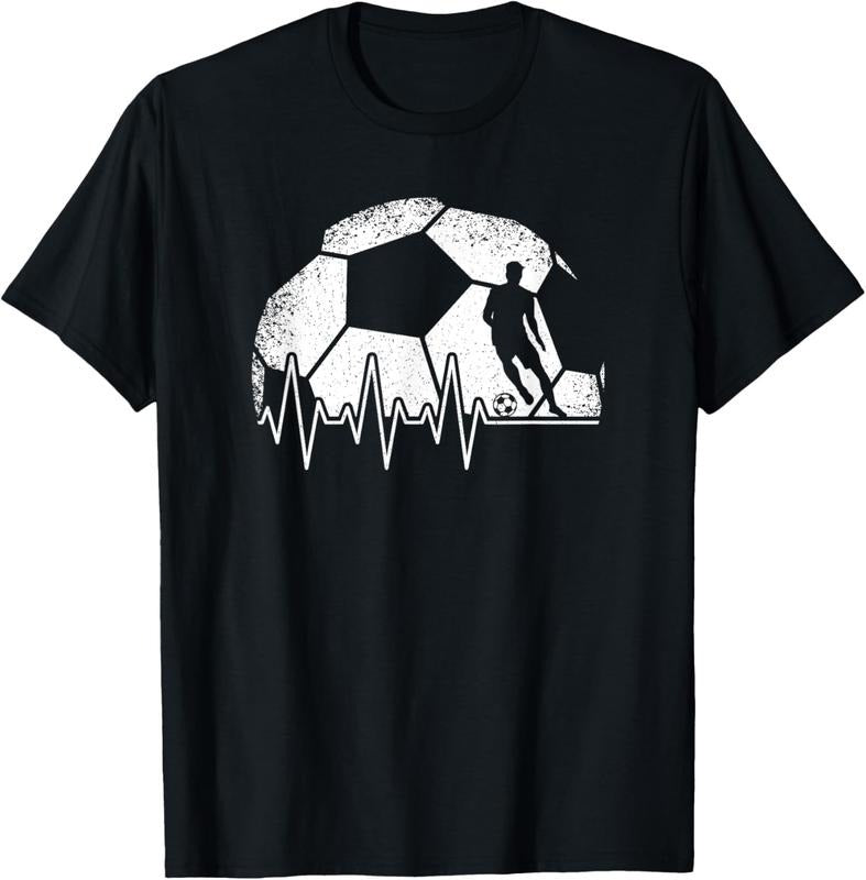 100% Cotton Funny Soccer Heartbeat Soccer Player T-Shirt Hoodie, Sweatshirt | HypeDripTees.com