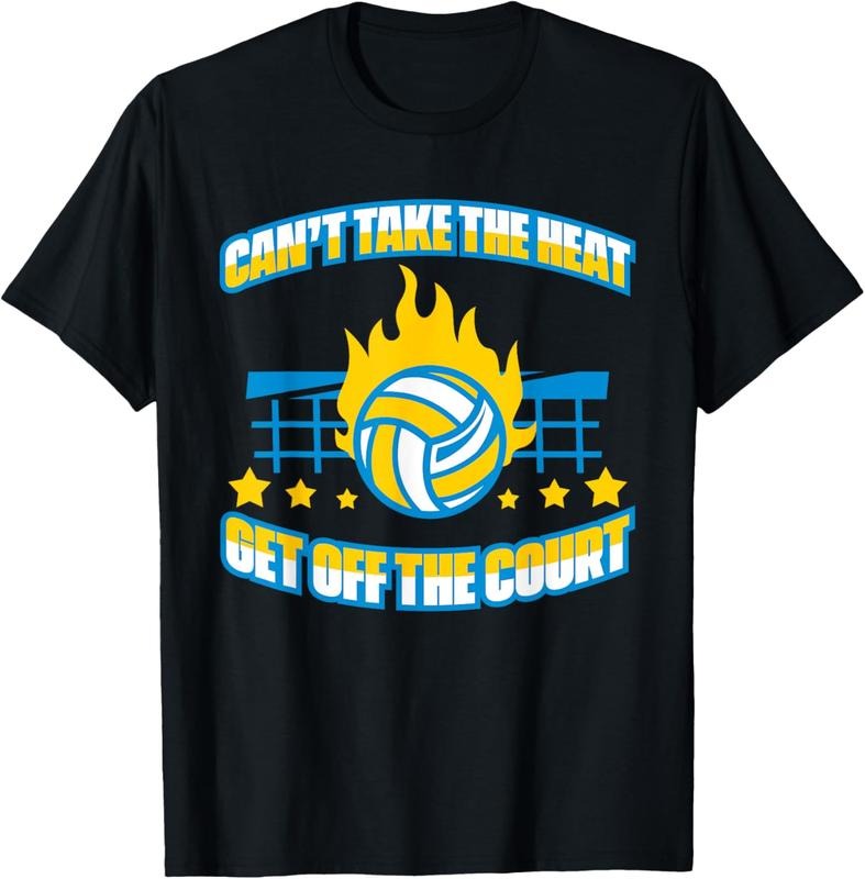 100% Cotton Funny Volleyball Player - Can't Take The Heat T-Shirt Hoodie, Sweatshirt | HypeDripTees.com