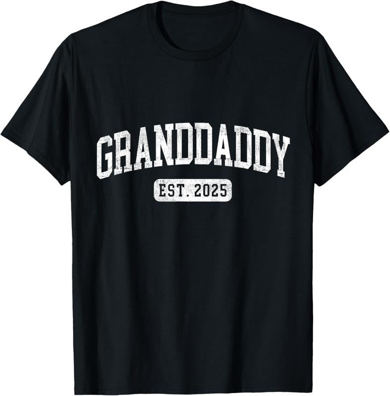 100% Cotton Granddaddy Est 2025 Promoted To Granddaddy Announcement T-Shirt Hoodie, Sweatshirt | HypeDripTees.com