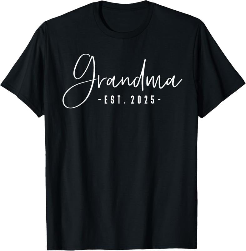 100% Cotton Grandma Est 2025 Grandma To Be Gifts New Grandma 2025 T-Shirt Hoodie, Sweatshirt | HypeDripTees.com