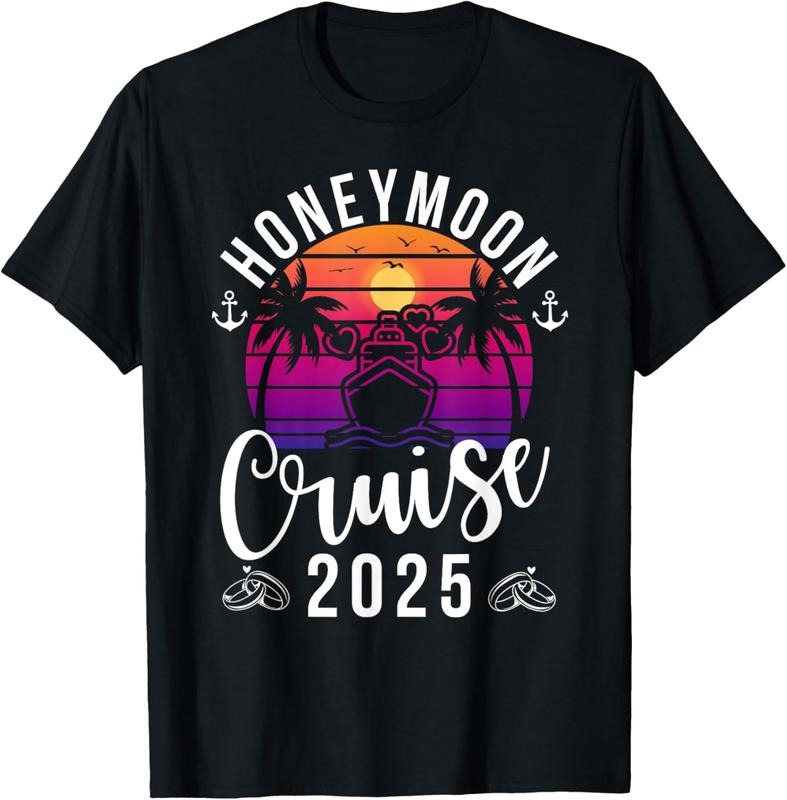 100% Cotton Honeymoon Cruise 2025 Ship Trip Couples Matching Vacation T-Shirt Hoodie, Sweatshirt | HypeDripTees.com
