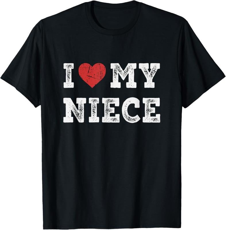 100% Cotton I Heart My Niece Funny T-Shirt Hoodie, Sweatshirt | HypeDripTees.com