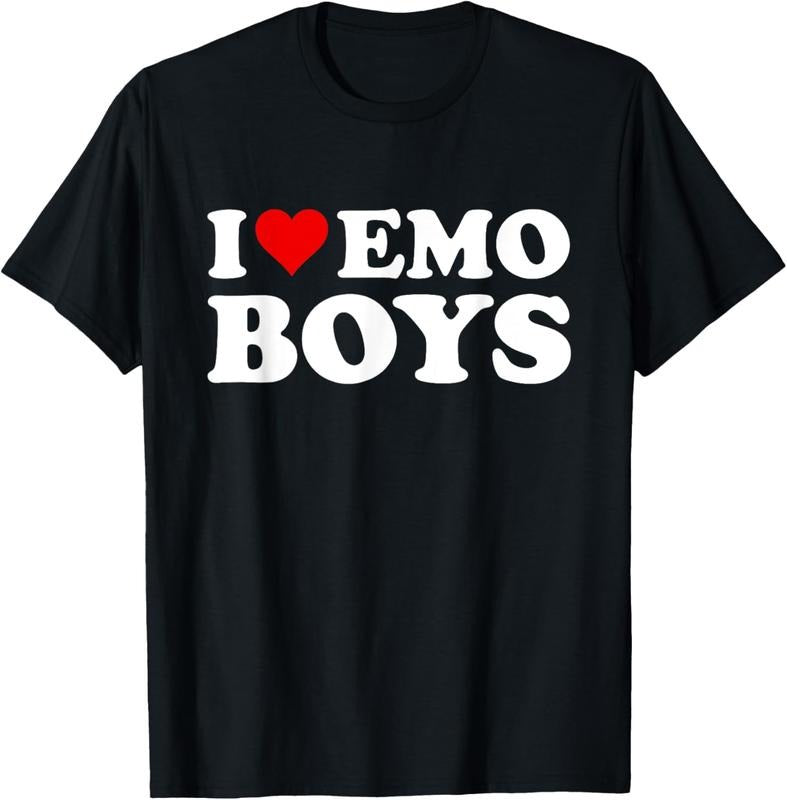 100% Cotton I Love Emo Boys T-Shirt Hoodie, Sweatshirt | HypeDripTees.com