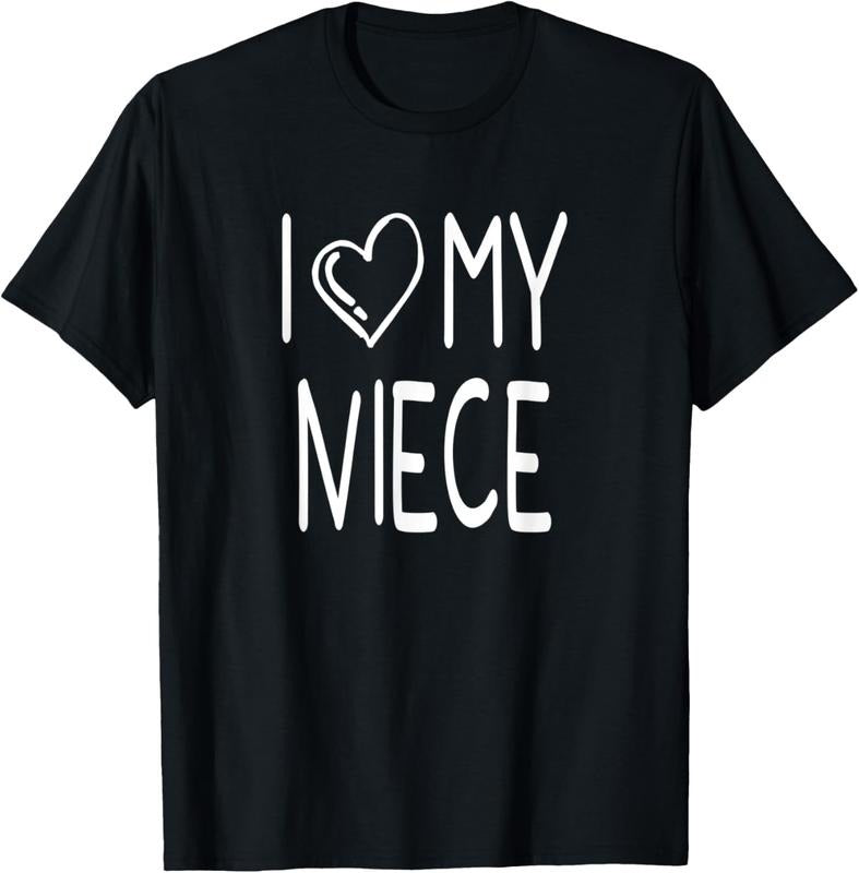 100% Cotton I Love My Niece Shirt - Fun Family Love T-Shirt Hoodie, Sweatshirt | HypeDripTees.com