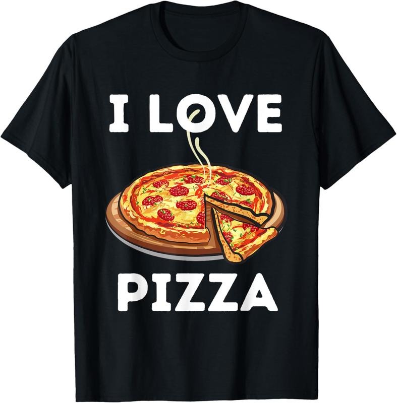 100% Cotton I Love Pizza - Food Lover Foodie T-Shirt Hoodie, Sweatshirt | HypeDripTees.com