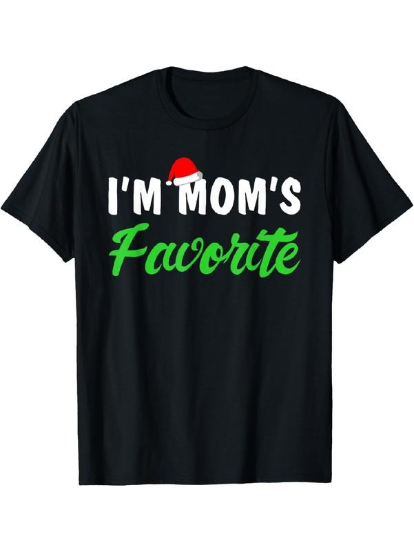 [100% Cotton]I'm Mom's Favorite Christmas T-shirt T-Shirt Hoodie, Sweatshirt | HypeDripTees.com