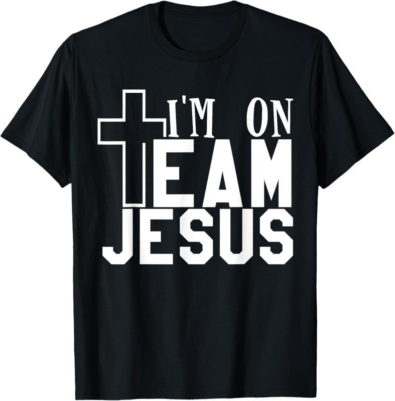 100% Cotton I'm On Team Jesus Cute Christian Jesus Inspirational Party T-Shirt Hoodie, Sweatshirt | HypeDripTees.com