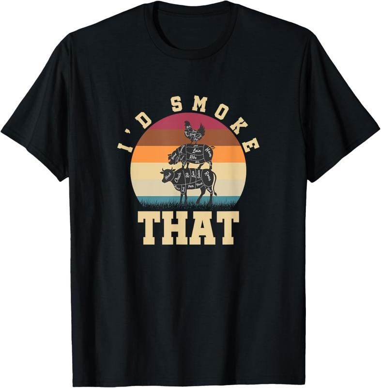 100% Cotton Id Smoke That Funny Smoked Pork Meat Lover BBQ Gift Barbecue T-Shirt Hoodie, Sweatshirt | HypeDripTees.com