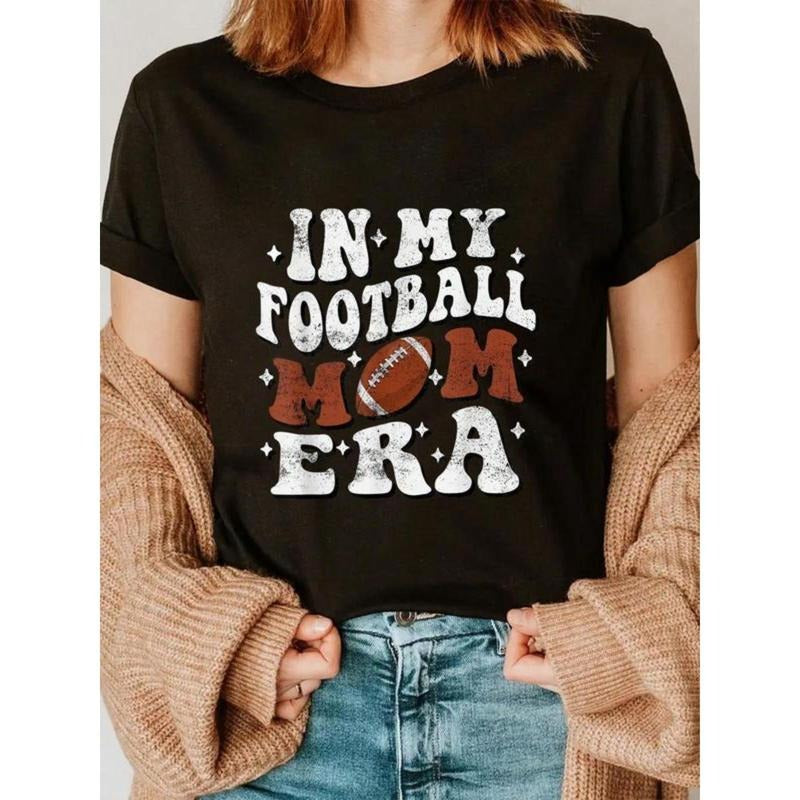 100% Cotton In My Football Mom Era -Funny Player Football Mom Dad Groovy T-Shirt Hoodie, Sweatshirt | HypeDripTees.com