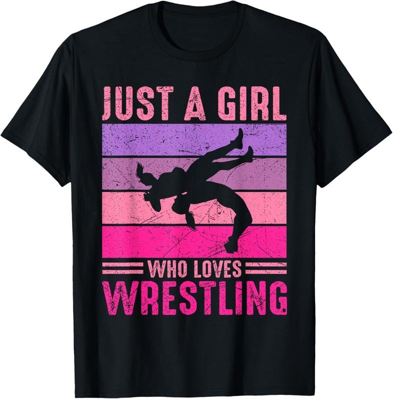 100% Cotton Just A Girl Who Loves Wrestling Girl Wrestle Outfit Wrestler T-Shirt Hoodie, Sweatshirt | HypeDripTees.com