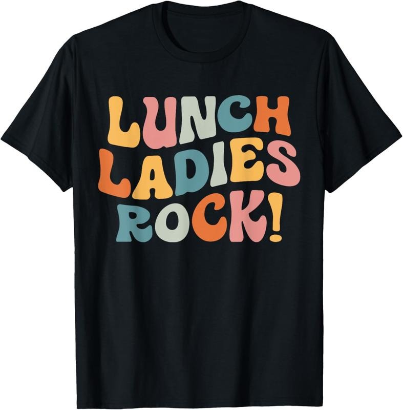 100% Cotton Lunch Ladies Rock! - Retro Lunch Ladies Squad Cafeteria Crew T-Shirt Hoodie, Sweatshirt | HypeDripTees.com