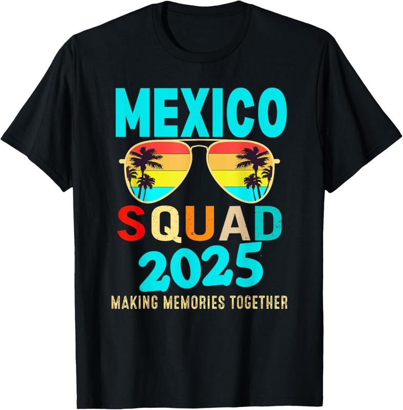 100% Cotton Mexico 2025 Tropical Beach Vacation Matching T-Shirt Hoodie, Sweatshirt | HypeDripTees.com
