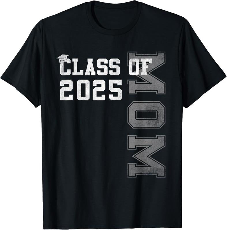 100% Cotton Mom Senior 2025 Proud Mom Of A Class Of 2025 Graduate Mother T-Shirt Hoodie, Sweatshirt | HypeDripTees.com