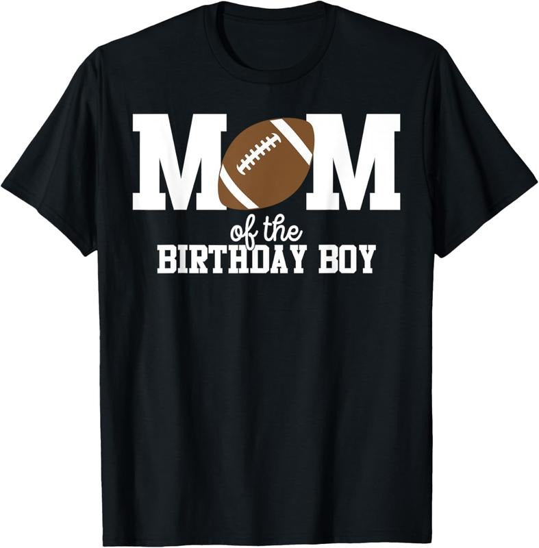 100% Cotton Mom of the Birthday Boy Football Lover First Birthday Party T-Shirt Hoodie, Sweatshirt | HypeDripTees.com