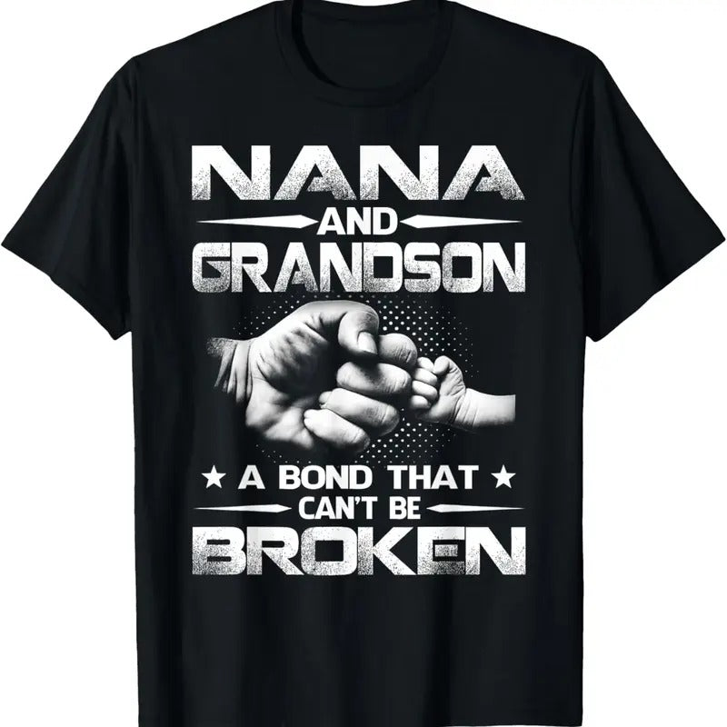 100% Cotton Nana And Grandson A Bond That Can't Be Broken T-Shirt Hoodie, Sweatshirt | HypeDripTees.com