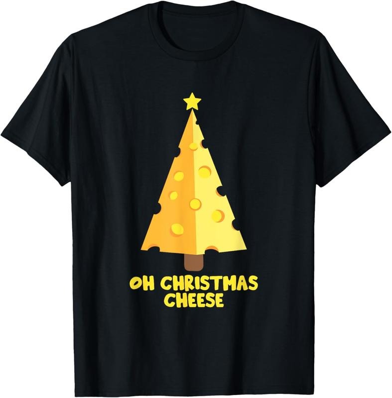 100% Cotton Oh Christmas Cheese Funny Cheese Lovers Gift T-Shirt Hoodie, Sweatshirt | HypeDripTees.com
