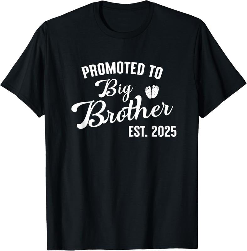 100% Cotton Promoted to Big Brother Est 2025 First Time Big Brother 2025 T-Shirt Hoodie, Sweatshirt | HypeDripTees.com